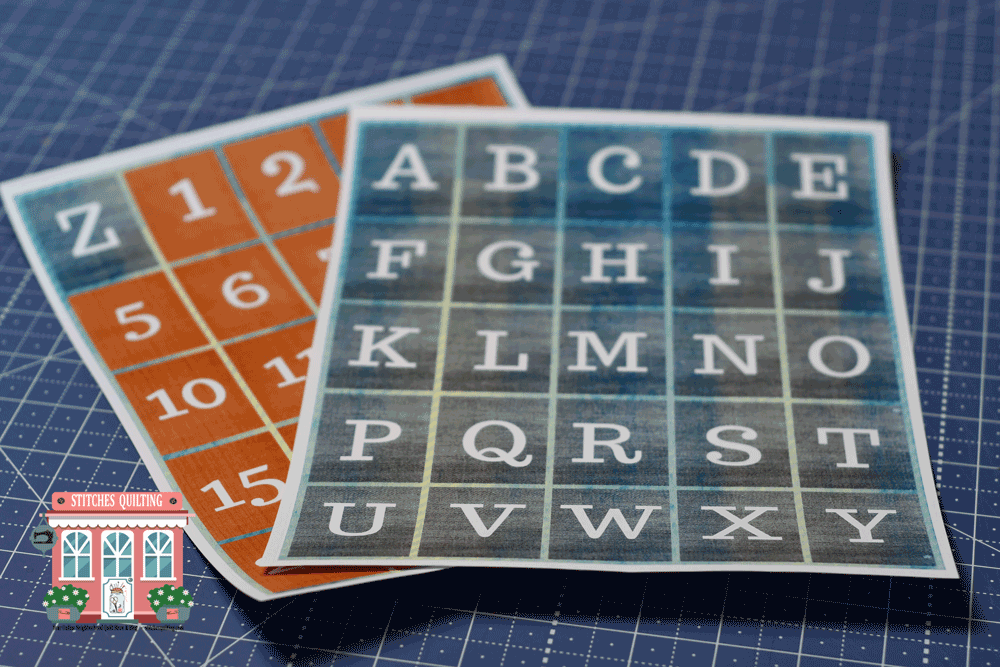 Quilting Markers Numbers and Letters Printed Off